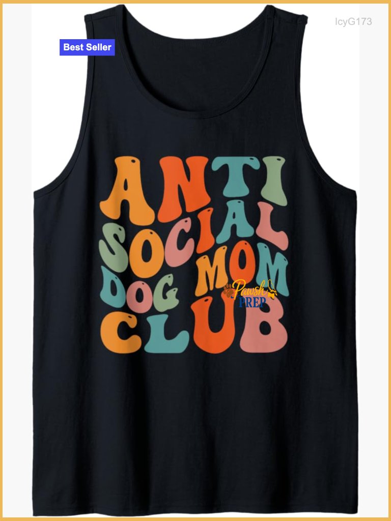 Anti Social Dog Mom Club Tank Top, Regular Fit, Lightweight Polyester